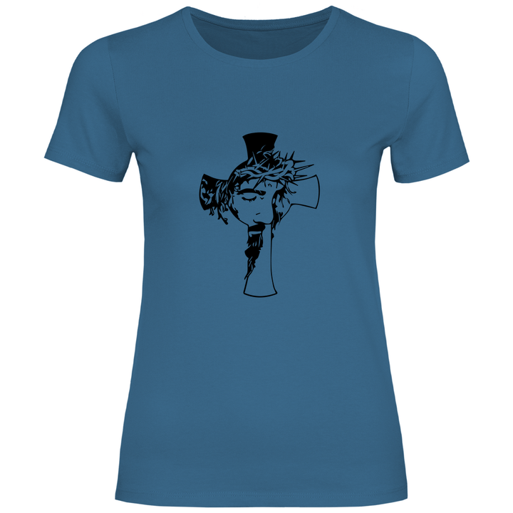 Jesus mit Dornenkrone - Damen T - Shirt - Textilzauber