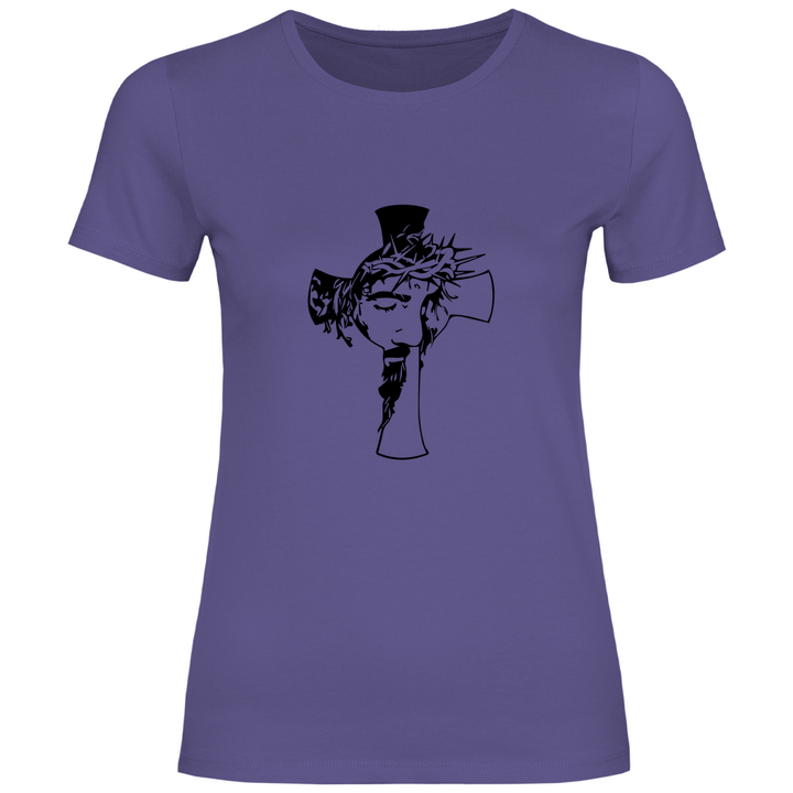Jesus mit Dornenkrone - Damen T - Shirt - Textilzauber