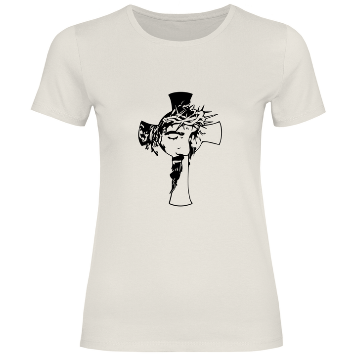 Jesus mit Dornenkrone - Damen T - Shirt - Textilzauber
