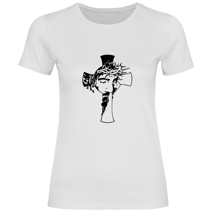 Jesus mit Dornenkrone - Damen T - Shirt - Textilzauber