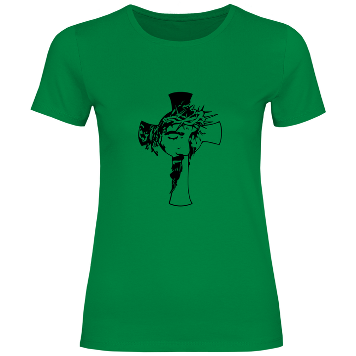 Jesus mit Dornenkrone - Damen T - Shirt - Textilzauber