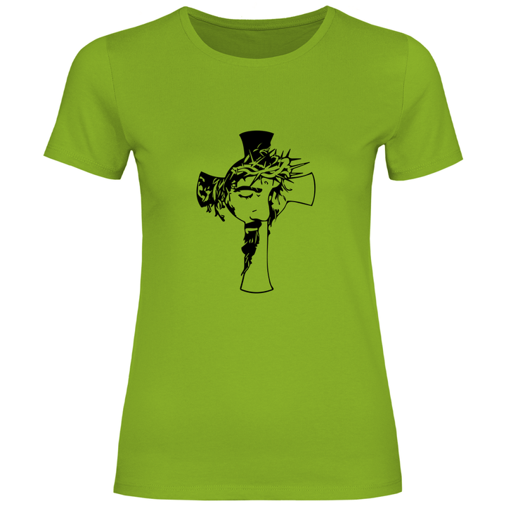 Jesus mit Dornenkrone - Damen T - Shirt - Textilzauber