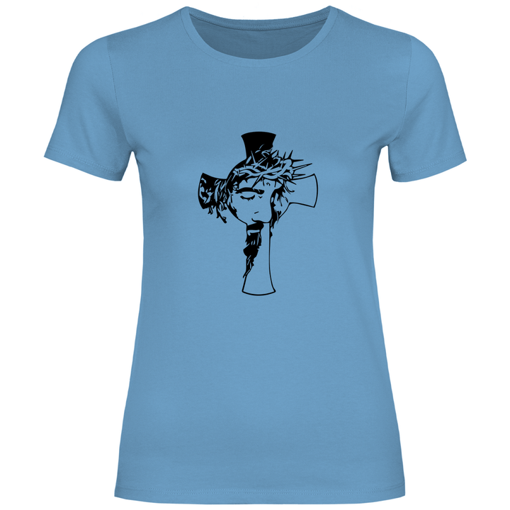 Jesus mit Dornenkrone - Damen T - Shirt - Textilzauber