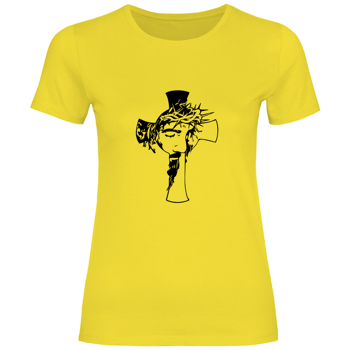 Jesus mit Dornenkrone - Damen T - Shirt - Textilzauber