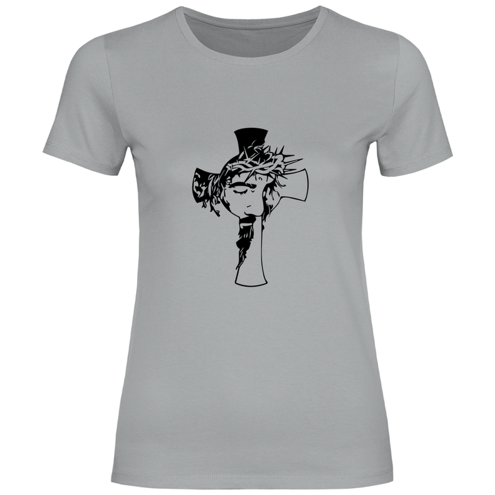 Jesus mit Dornenkrone - Damen T - Shirt - Textilzauber