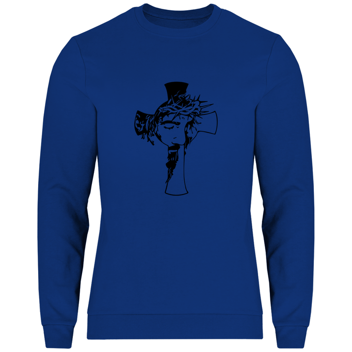 Jesus mit Dornenkrone - Herren Sweatshirt - Textilzauber