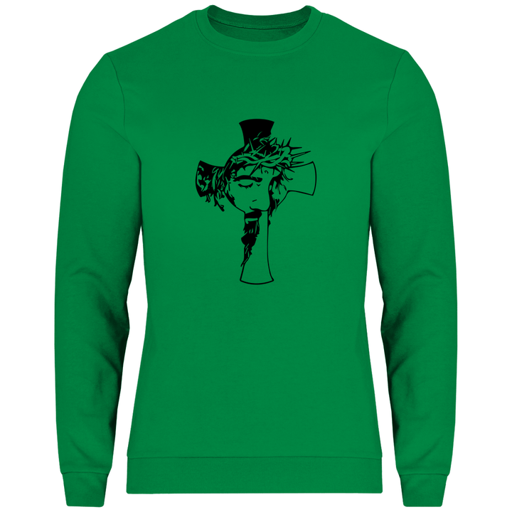 Jesus mit Dornenkrone - Herren Sweatshirt - Textilzauber