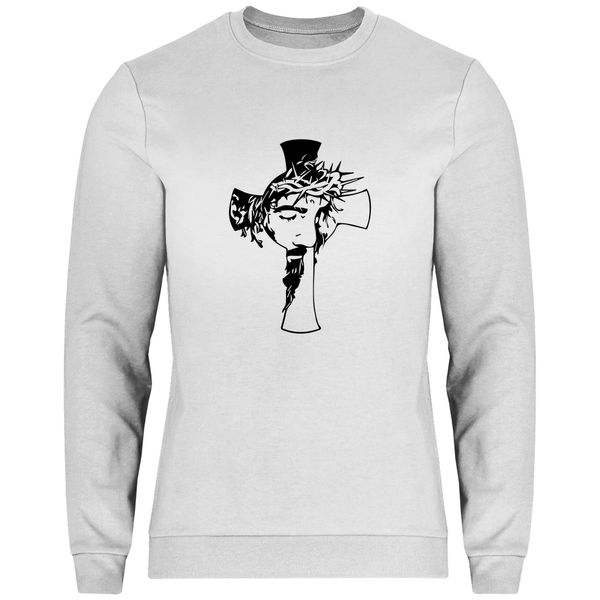 Jesus mit Dornenkrone - Herren Sweatshirt - Textilzauber