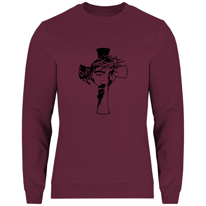 Jesus mit Dornenkrone - Herren Sweatshirt - Textilzauber