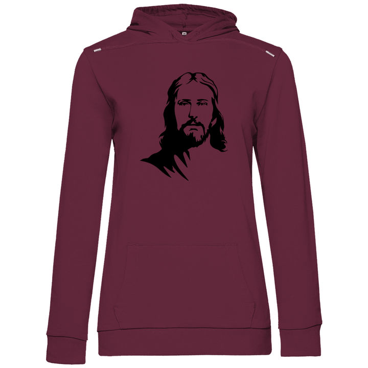 Jesus Porträt - Damen Hoodie - Textilzauber