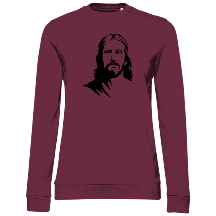 Jesus Porträt - Damen Sweatshirt - Textilzauber