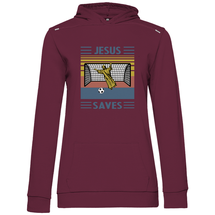 Jesus Saves - Damen Hoodie - Textilzauber