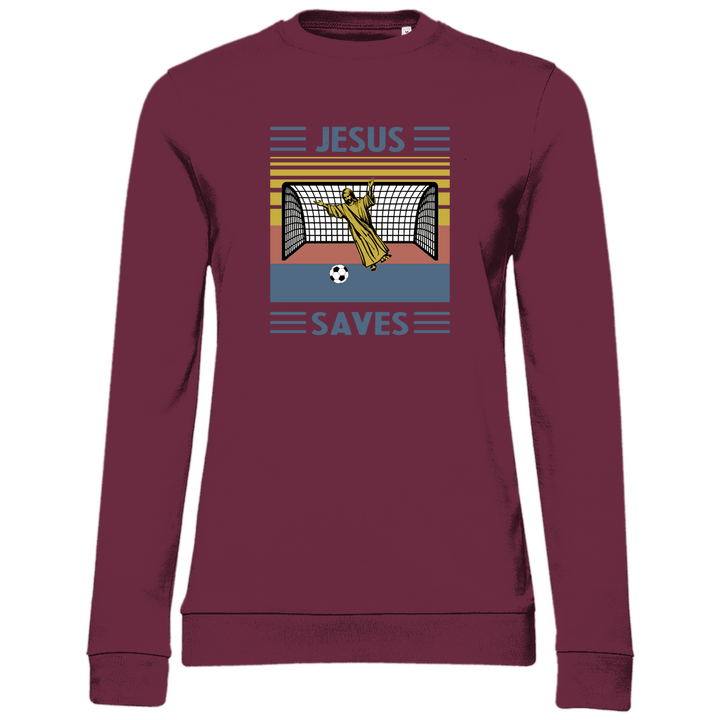 Jesus Saves - Damen Sweatshirt - Textilzauber