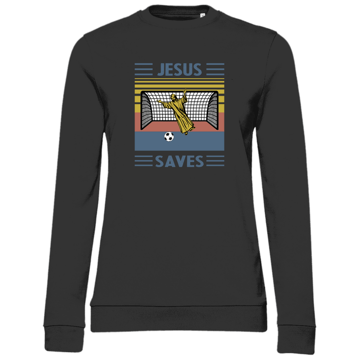 Jesus Saves - Damen Sweatshirt - Textilzauber