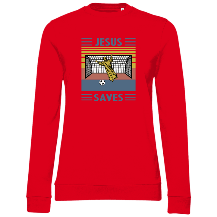 Jesus Saves - Damen Sweatshirt - Textilzauber