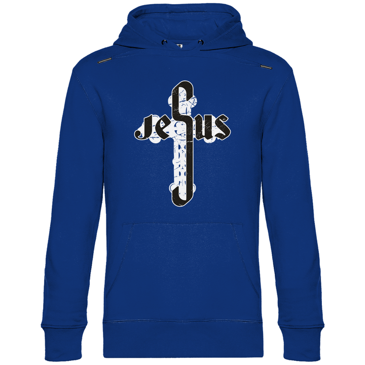Jesus Schriftzug im Kreuz - Herren Hoodie - Textilzauber
