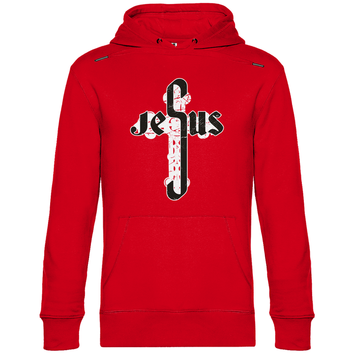 Jesus Schriftzug im Kreuz - Herren Hoodie - Textilzauber