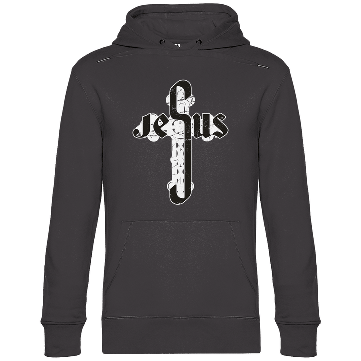 Jesus Schriftzug im Kreuz - Herren Hoodie - Textilzauber