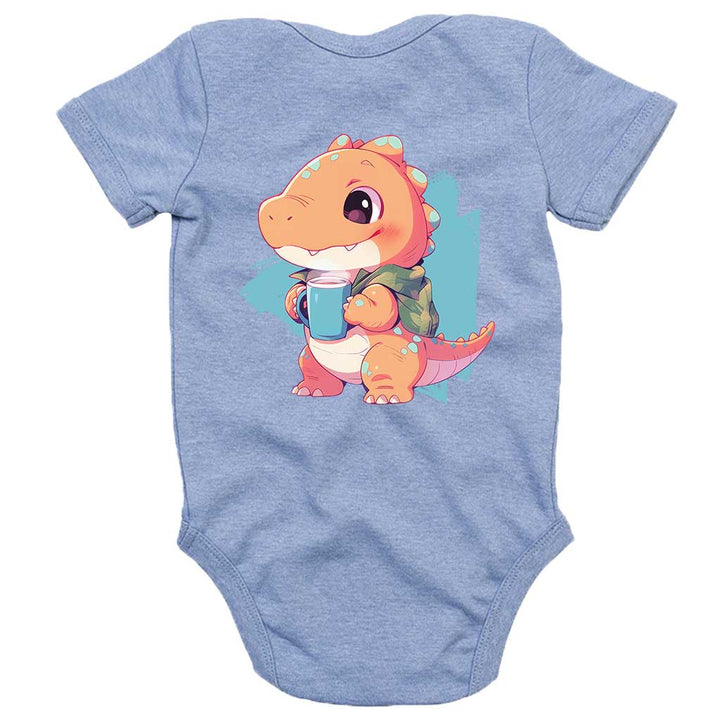 Kakao - Dino Bio Baby - Body mit Rückendruck - Textilzauber