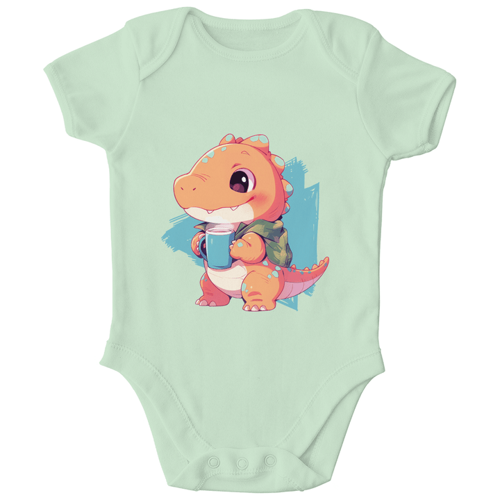 Kakao - Dino Bio Baby - Body - Textilzauber