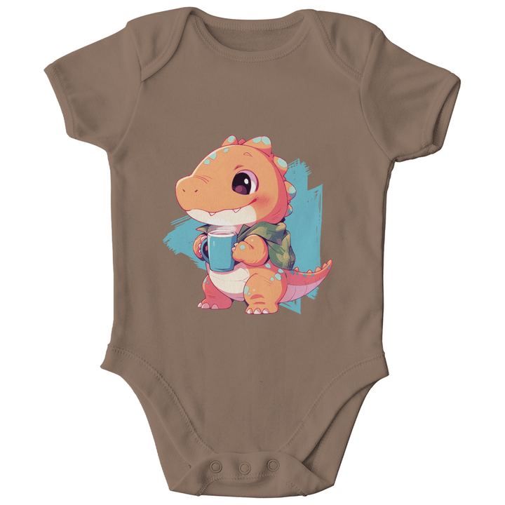 Kakao - Dino Bio Baby - Body - Textilzauber