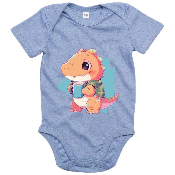 Kakao - Dino Bio Baby - Body - Textilzauber