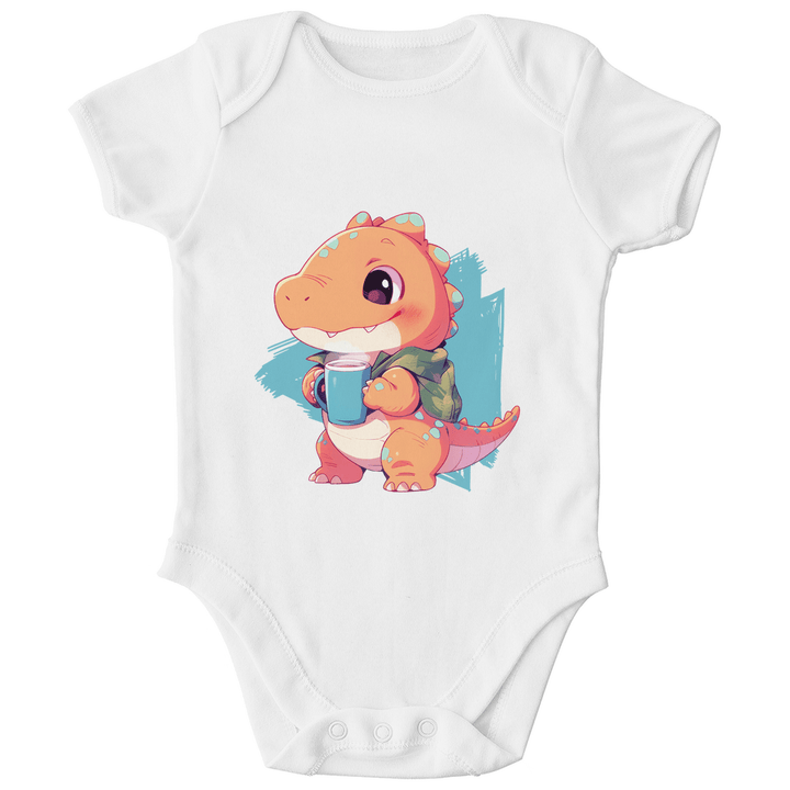 Kakao - Dino Bio Baby - Body - Textilzauber