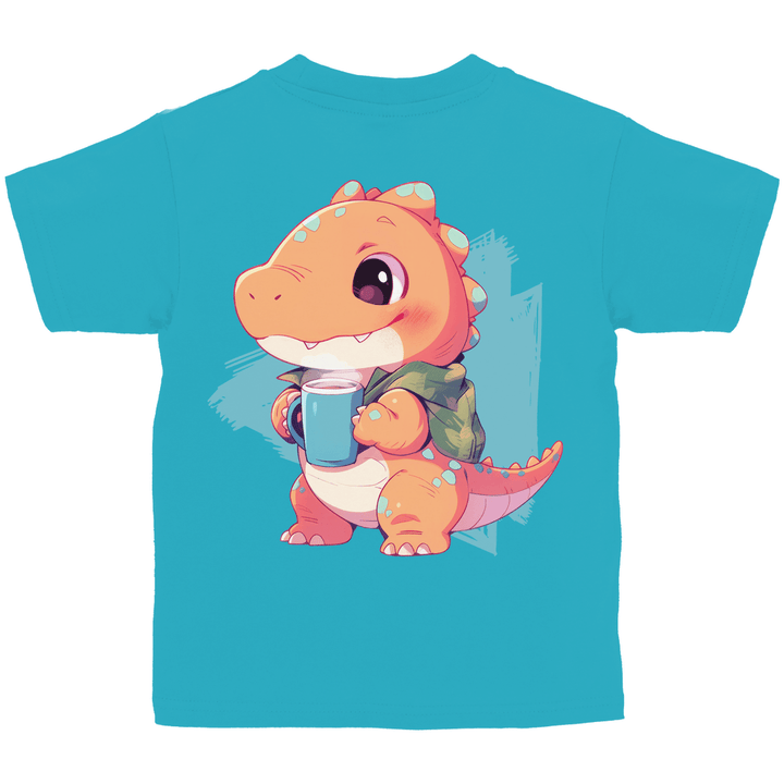 Kakao - Dino Kinder T - Shirt mit Rückendruck - Textilzauber
