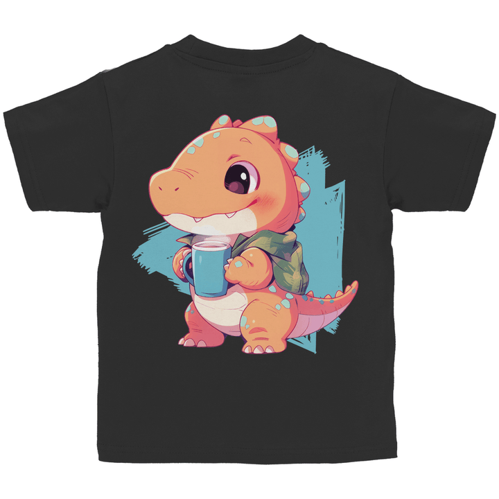 Kakao - Dino Kinder T - Shirt mit Rückendruck - Textilzauber