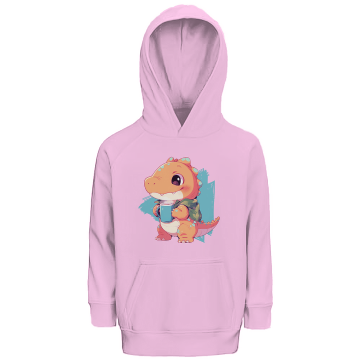 Kakao - Dino Premium Bio Kinderhoodie - Textilzauber