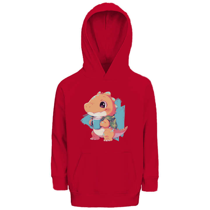 Kakao - Dino Premium Bio Kinderhoodie - Textilzauber