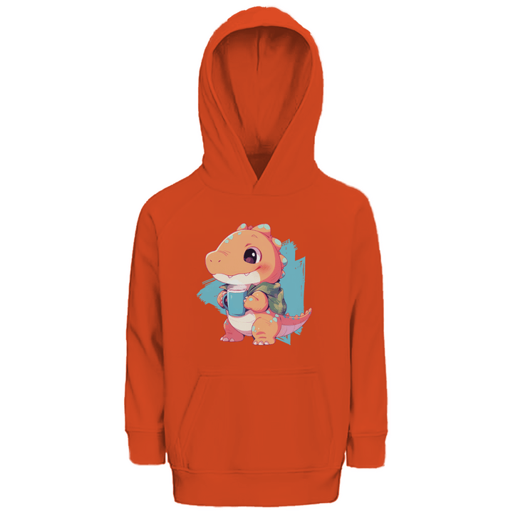 Kakao - Dino Premium Bio Kinderhoodie - Textilzauber