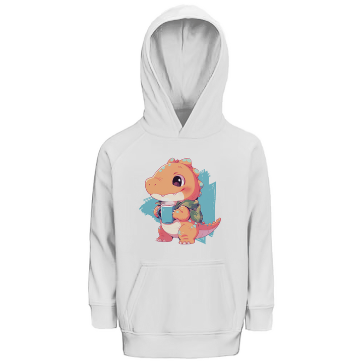Kakao - Dino Premium Bio Kinderhoodie - Textilzauber