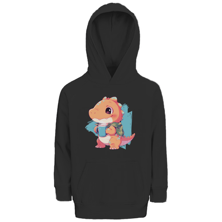 Kakao - Dino Premium Bio Kinderhoodie - Textilzauber