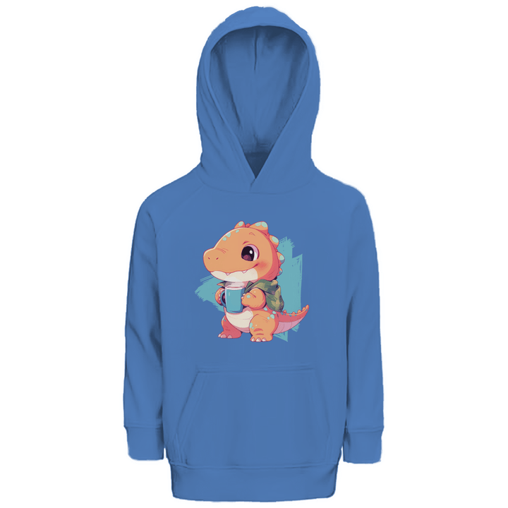 Kakao - Dino Premium Bio Kinderhoodie - Textilzauber