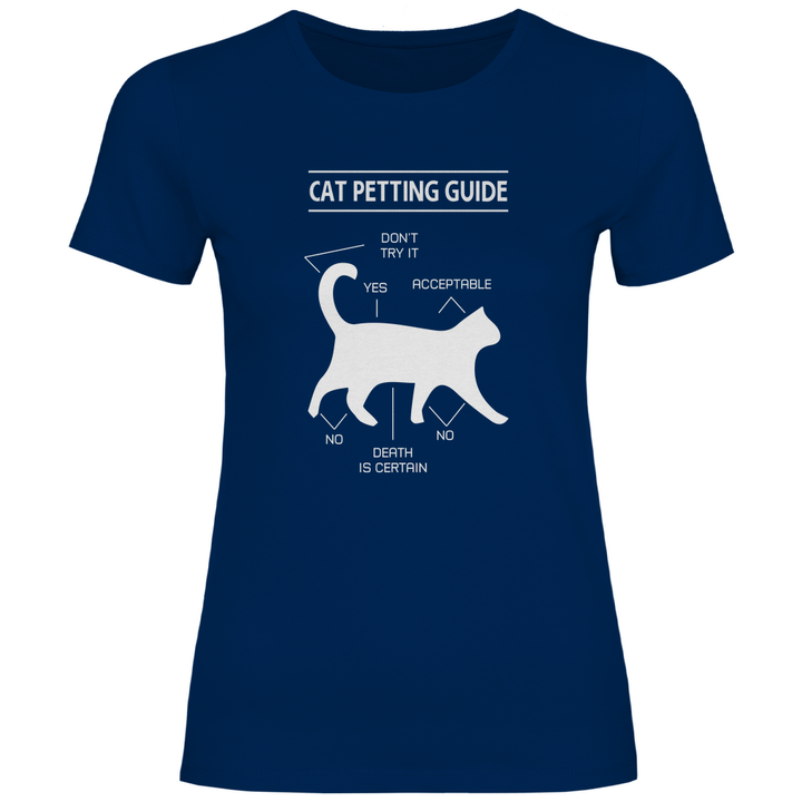 Katzen - Streicheln - Guide - Damen T - Shirt - Textilzauber