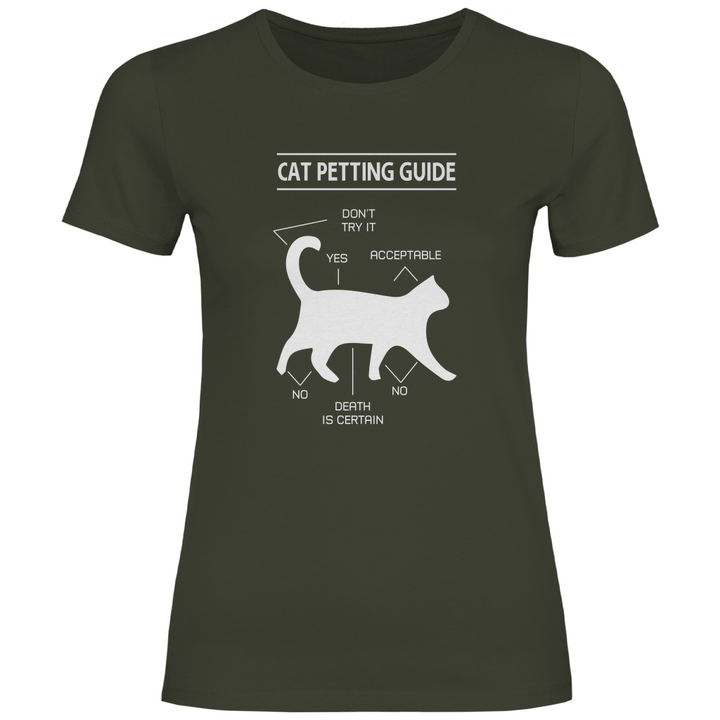 Katzen - Streicheln - Guide - Damen T - Shirt - Textilzauber
