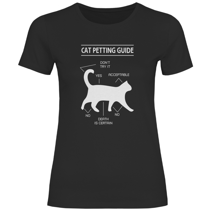Katzen - Streicheln - Guide - Damen T - Shirt - Textilzauber