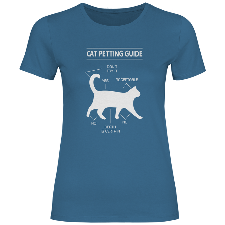 Katzen - Streicheln - Guide - Damen T - Shirt - Textilzauber