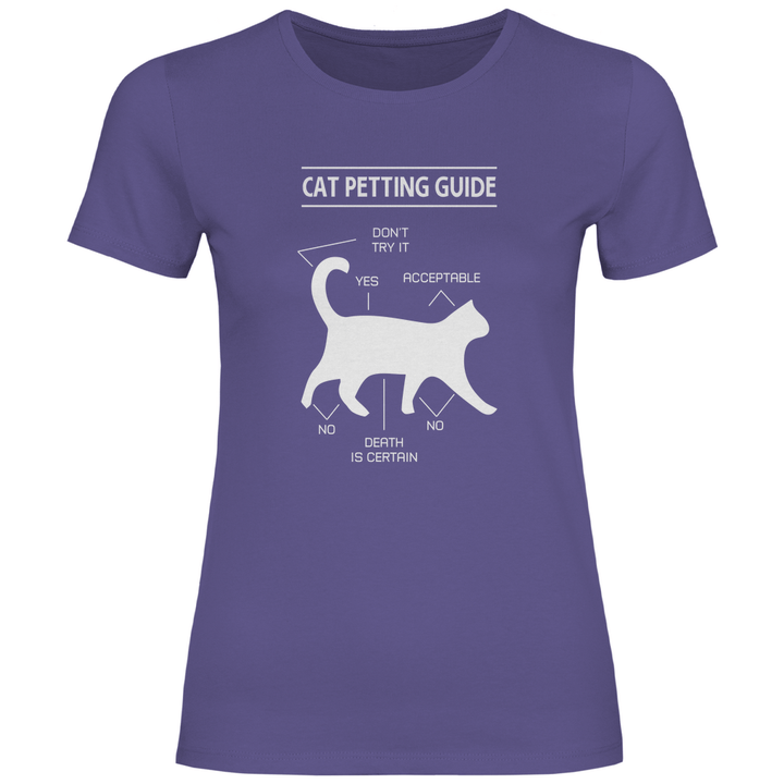 Katzen - Streicheln - Guide - Damen T - Shirt - Textilzauber