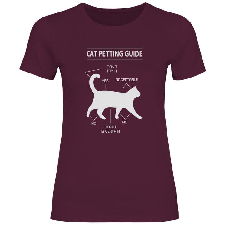 Katzen - Streicheln - Guide - Damen T - Shirt - Textilzauber