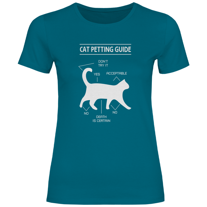 Katzen - Streicheln - Guide - Damen T - Shirt - Textilzauber