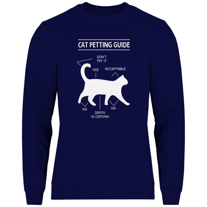 Katzen - Streicheln - Guide - Herren Sweatshirt - Textilzauber