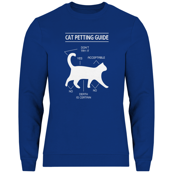 Katzen - Streicheln - Guide - Herren Sweatshirt - Textilzauber