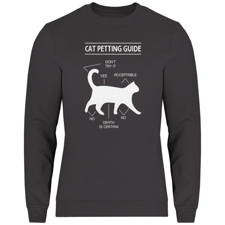 Katzen - Streicheln - Guide - Herren Sweatshirt - Textilzauber