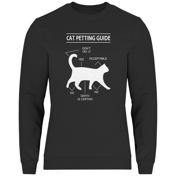 Katzen - Streicheln - Guide - Herren Sweatshirt - Textilzauber