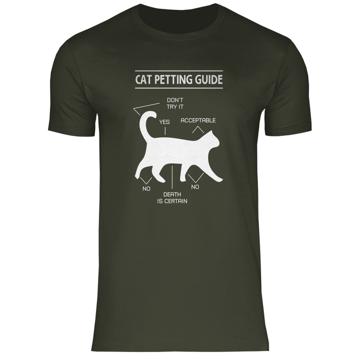 Katzen - Streicheln - Guide - Herren T - Shirt - Textilzauber