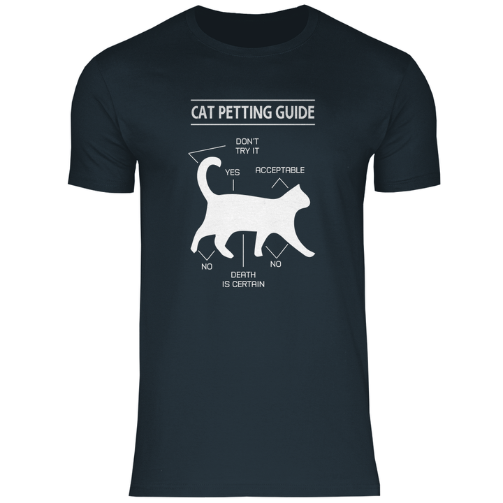 Katzen - Streicheln - Guide - Herren T - Shirt - Textilzauber
