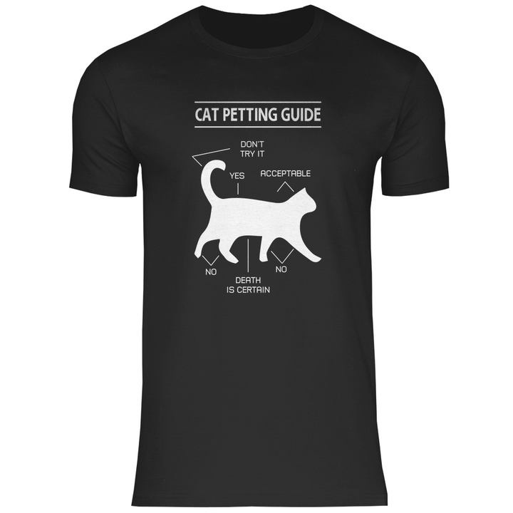 Katzen - Streicheln - Guide - Herren T - Shirt - Textilzauber