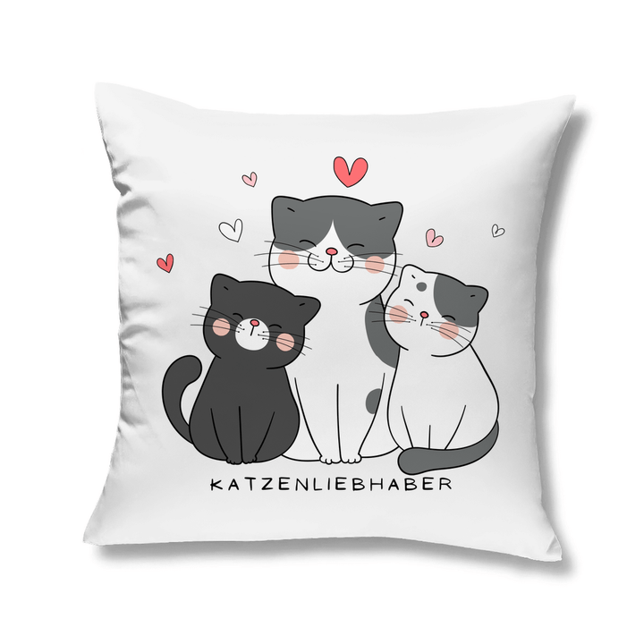 Katzenliebhaber - Dekokissen - Textilzauber